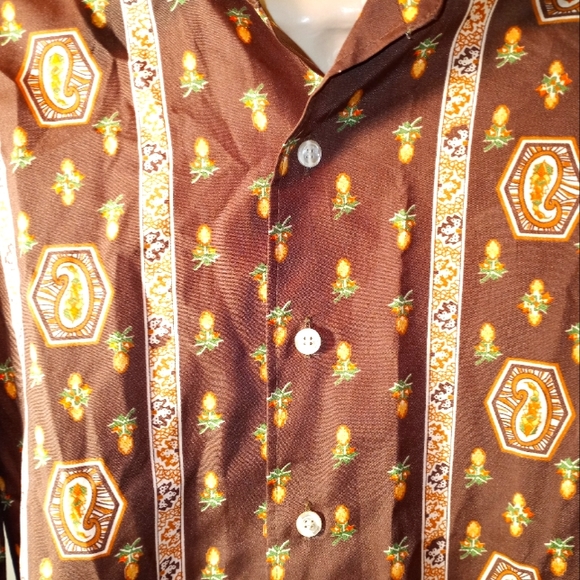 1960s golden arrow button up. Sz s - Picture 2 of 7